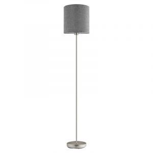 Grey modern floor lamp fabric, Abano, with switch