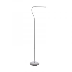 White modern floor lamp plastic, Brennan, 5W, 4000K LED, with touch dimmer