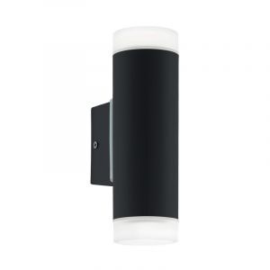 Black modern up down wall light plastic, Marlies, IP44