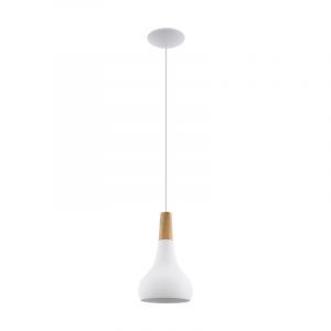 White pendant light steel, Tjebbe