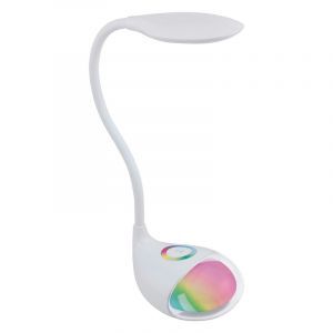 White modern desk lamp plastic, Chana, 2W, RGBW LED, with touch dimmer