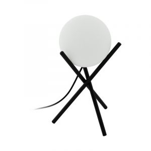 Black classic table lamp steel, Made, with switch