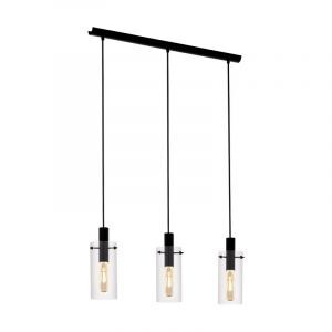 Black modern pendant light glass, Jovanni