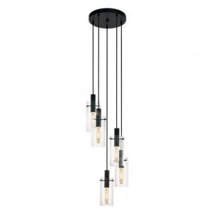 Black modern pendant light glass, Jovanni