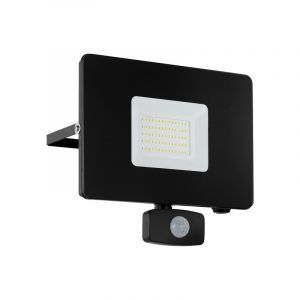 Black outdoor wall light with motion sensor aluminium, Joey, IP44