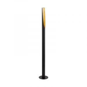 Golden modern floor lamp steel, Aloysius, with switch