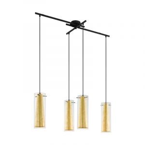 Golden modern pendant light glass, Barceno