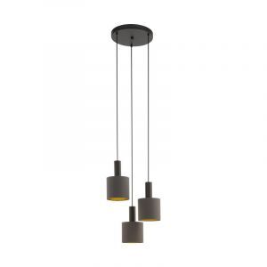 Brown modern pendant light fabric, Mies