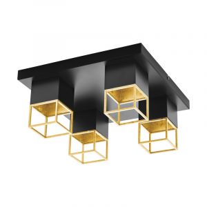 Golden modern flush ceiling light steel, Jovanny