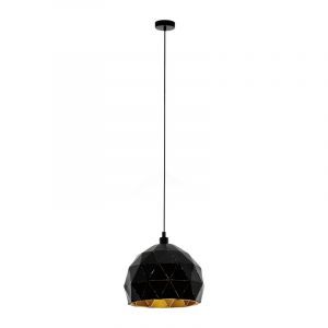 Black modern pendant light steel, Silva