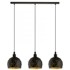 Black modern pendant light steel, Silva