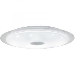 Transparent modern flush ceiling light plastic, Jouri, 36W, adjustable light colour LED