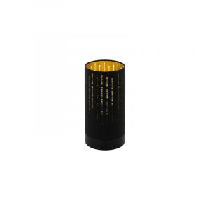 Black modern table lamp steel, Yori, with switch