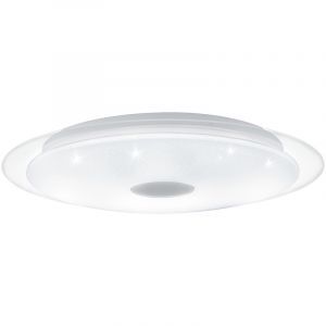 Transparent flush ceiling light steel, Dunya, 36W, adjustable light colour LED
