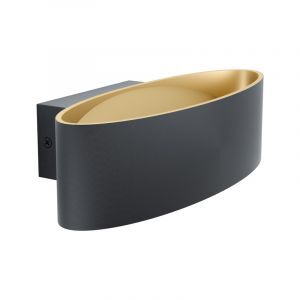 Golden modern wall light aluminium, Elmar, 10W, 3000K LED