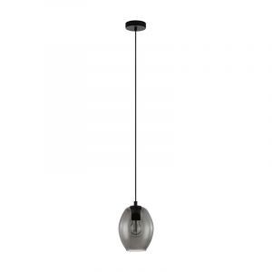 Grey pendant light smoke glass, Lucian