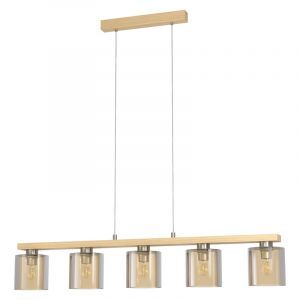 Wood pendant light amber, Magali