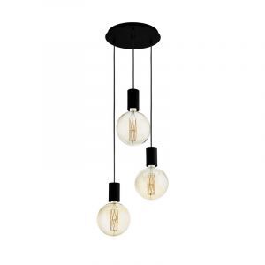 Black pendant light steel, Samed