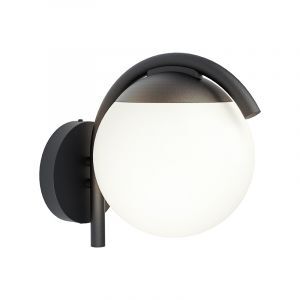 Black modern outdoor light steel, Lynne, IP44