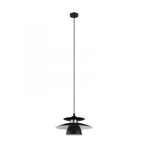 Black design pendant light steel, Lariana