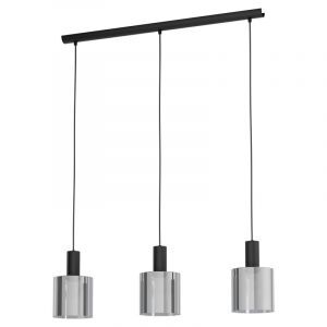 Grey pendant light smoke glass, Paulina