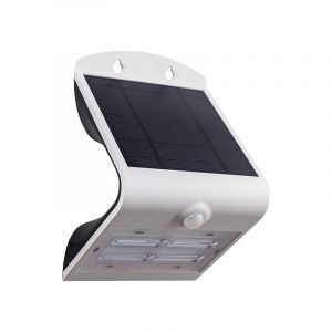 White modern outdoor wall light with motion sensor plastic, Lydie, 3,2W, adjustable light colour LED, IP54