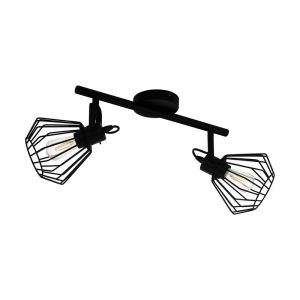 Black industrial ceiling spotlight steel, Valentijn