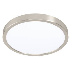 Nickel smart ceiling light plastic, Geraldo, 19,5W, warm to cold white adjustable LED, IP44