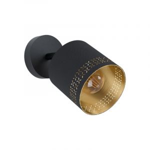 Black modern ceiling spotlight steel, Niko