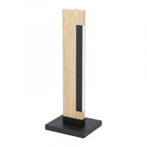 Wood table lamp brown, Ludovica, 6W, 3000K LED, with switch