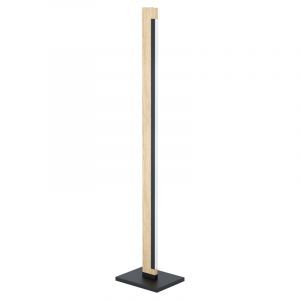 Wood floor lamp brown, Ludovica, 22W, 3000K LED, with switch