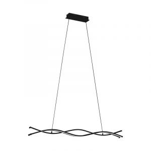 Black modern pendant light steel, Arantxa, 36W, 3000K LED