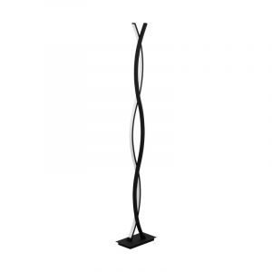 Black modern floor lamp aluminium, Arantxa, 32W, 3000K LED, with switch