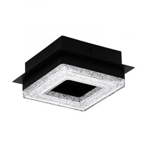 Black design flush ceiling light steel, Arjo, 4W, 3000K LED