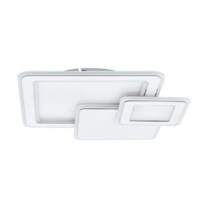 Chrome modern flush ceiling light steel, Everdina, 12W, adjustable light colour LED