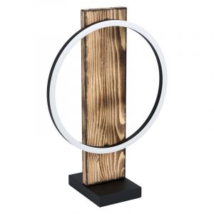 Wood table lamp brown, Annebel, 12W, 3000K LED, with switch