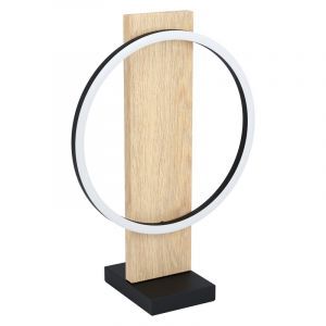 Wood table lamp brown, Annebel, 12W, 3000K LED, with switch