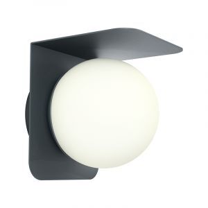 Black modern outdoor light aluminium, Lute, IP44
