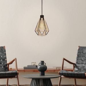 Brown rustic pendant light steel, Yessica