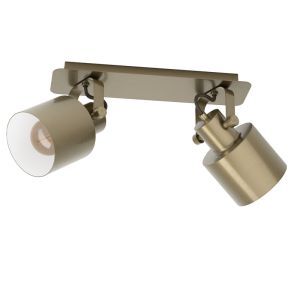 Golden industrial ceiling spotlight aluminium, Kwinten