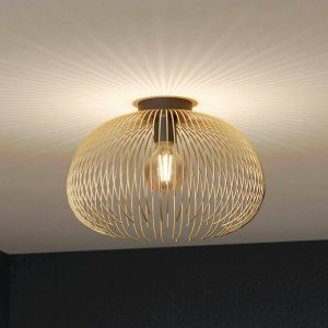 Golden industrial ceiling light aluminium, Keimpe