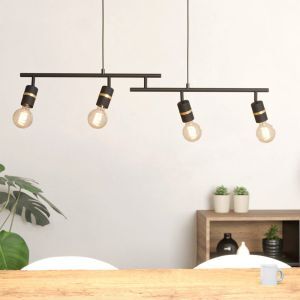 Black pendant light aluminium, Jelger