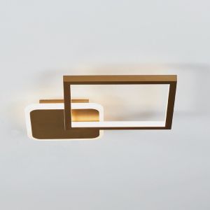 Golden modern ceiling light aluminium, Sivan, 15W, warm to cold white adjustable LED, 3-step dimmable