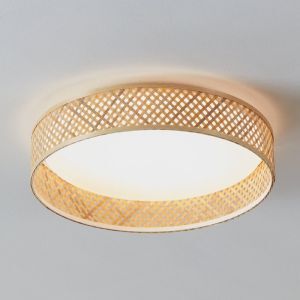 Brown modern flush ceiling light aluminium, Jolene, 24W, 3000K LED