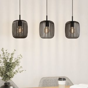 Black industrial pendant light aluminium, Pietro