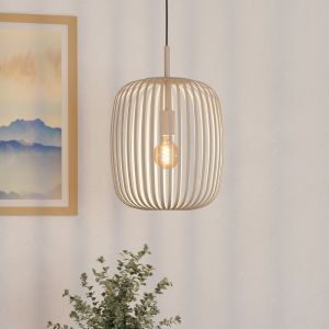 Beige industrial pendant light aluminium, Pietro