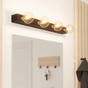Black wall light aluminium, Raoul
