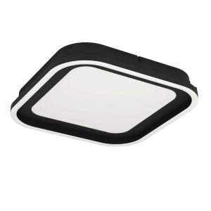 Black modern ceiling light aluminium, Thijn, 11W, warm to cold white adjustable LED, 3-step dimmable