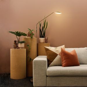 Modern reading floor lamp brass, Salvador, 5W, 3000K LED, with switch