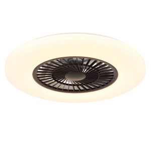 White modern ceiling fan plastic, Kjelt, 40W, RGBW LED, with remote control